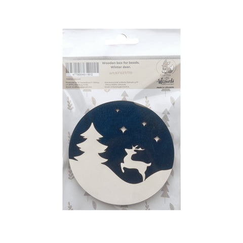 Dėžutė su karoliukais „Žiemos elnias“ KF027/70 - kaSiulai.lt