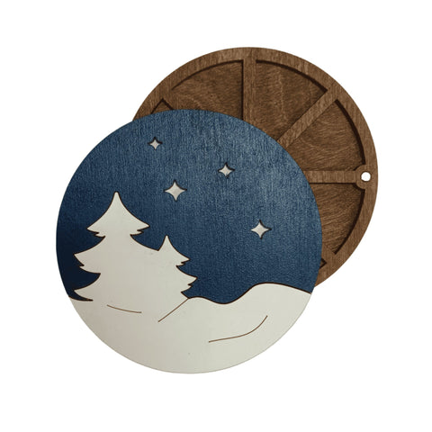 Dėžutė su karoliukais „Žiemos miškas“ KF027/72 - kaSiulai.lt