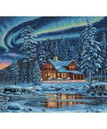 Dimensions siuvinėjimo komplektas "Aurora Cabin" — žavinga trobelė - kaSiulai.lt