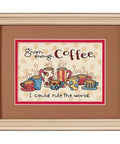 Dimensions siuvinėjimo komplektas „Enough Coffee“, 18×13 cm — kavos mylėtojams - kaSiulai.lt
