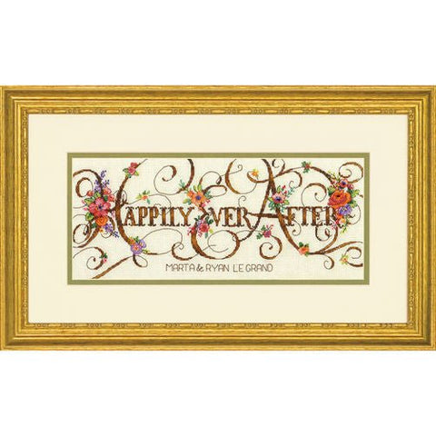 Dimensions siuvinėjimo komplektas „Happily Ever After“ – dovana vestuvėms - kaSiulai.lt