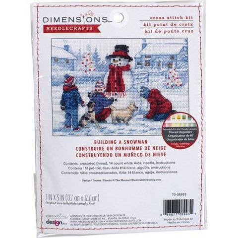 Dimensions: "Sniego senio statyba" — siuvinėjimas kryželiu, puiki dovana - kaSiulai.lt