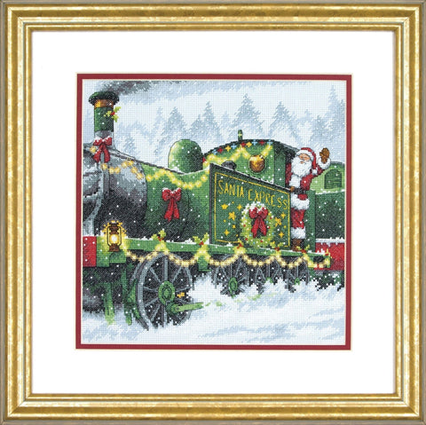 DIMENSONS. Kalėdų traukinys (25 x 25 cm) - DIMENSIONS siuvinėjimo kryželiu rinkinys - kaSiulai.lt