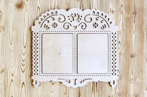 Dvigubas medinis siuvinėjimo rėmas „Thread“, 4 mm — 28×26 cm (įdėklai 10×13 cm) - kaSiulai.lt