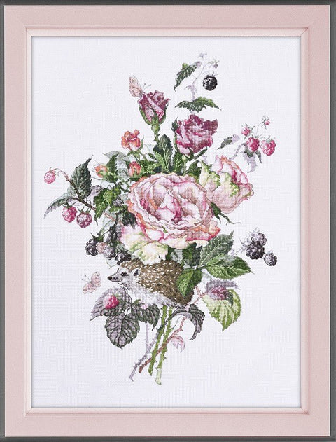 „Dygliuota gražuolė“ — siuvinėjimo kryželiais komplektas 25×35 cm, 18 ct, 36 spalvų - kaSiulai.lt
