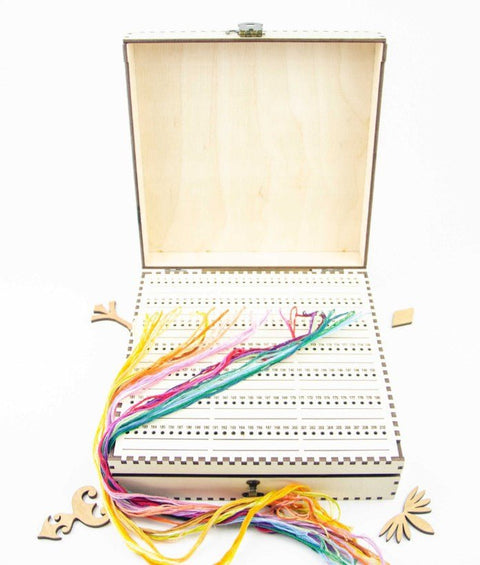 Elegantiškas dramblio kaulo medinis adatų laikiklis — 210 skylių - kaSiulai.lt