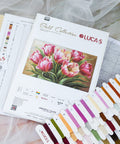 Elegantiškas Luca - S siuvinėjimo komplektas „Grakščios tulpės“ 35×20 cm - kaSiulai.lt