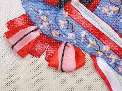 Elegantiškas siuvinėjimas kryželiu „Pasaulio moterys: Japonija“ - kaSiulai.lt