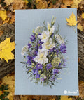 Elegantiškas siuvinėjimo komplektas „Balta kardelė“, 39×27 cm - kaSiulai.lt