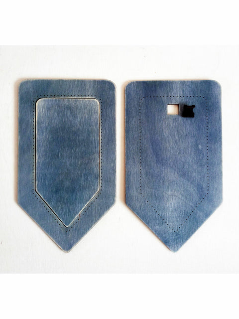 Rankų darbo medinis rėmelis NeoCraft "Flag" kryželiui 9,5 × 19 cm