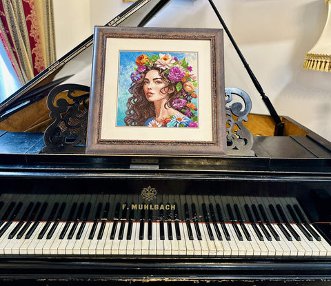 Floral Muse — RIOLIS siuvinėjimo rinkinys Nr. 2254, 30×30 cm, 30 spalvų