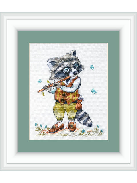 NeoCraft „Miško muzika“ skaičiuoto kryželiu siuvinėjimo rinkinys 12 × 15 cm