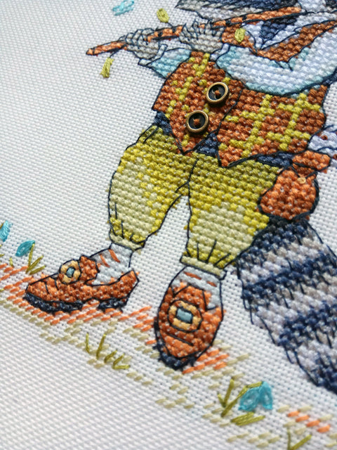 NeoCraft „Miško muzika“ skaičiuoto kryželiu siuvinėjimo rinkinys 12 × 15 cm