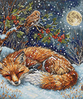 „Frosted Dreams“ siuvinėjimo kryželiu komplektas, 26×26 cm - kaSiulai.lt