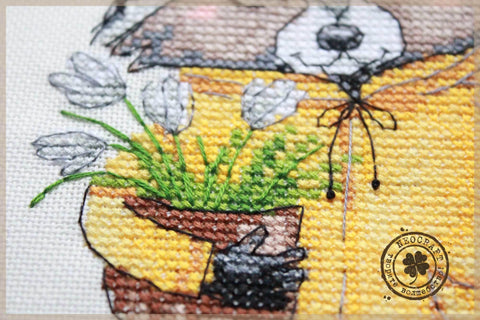 NeoCraft skaičiuojamas kryželių rinkinys „Sodininkas“, 12×15 cm