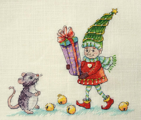 NeoCraft kryželių rinkinys „Pelės dovana“, 16×19 cm