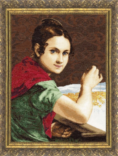 Siuvinėjimo rinkinys „Auksinė siuvėja“ S/MK012, Golden Fleece, Aida 18, Madeira siūlai, 39x29 cm