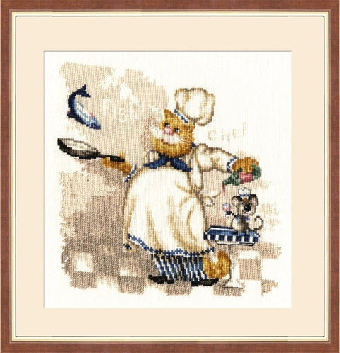 Golden Fleece siuvinėjimo komplektas "Executive Chef" S/VK017, 19.5×19.5 cm - kaSiulai.lt