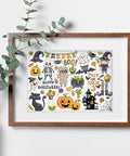 Helovino siuvinėjimo komplektas „Halloween Sampler“, 38×27 cm - kaSiulai.lt