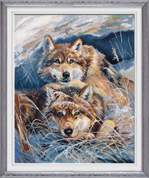 Idilė — kryželiu siuvinėjimas Aida N16, PNK Kirov, 33 spalvos, 30×37 cm - kaSiulai.lt