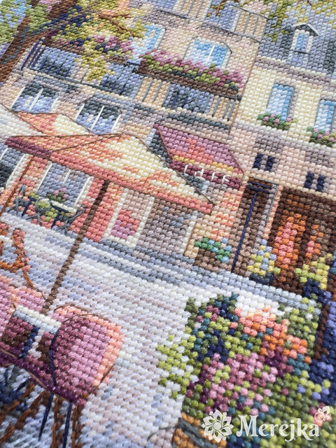 Įkvepiantis siuvinėjimo kryželiu komplektas „Rytmečio šviesa“, 29×39 cm - kaSiulai.lt