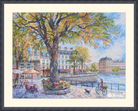 Įkvepiantis siuvinėjimo kryželiu komplektas „Rytmečio šviesa“, 29×39 cm - kaSiulai.lt