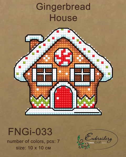 Imbierinio namelio siuvinėjimo rinkinys su karoliukais - kaSiulai.lt