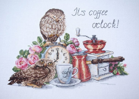 "It’s Coffee O’Clock" SK83 siuvinėjimo komplektas iš Merejka - kaSiulai.lt