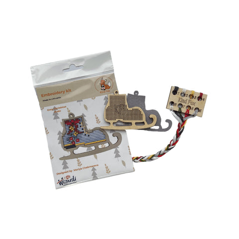 Kalėdinė pilka pačiūža dekoracija KF022/7 - 5 - kaSiulai.lt