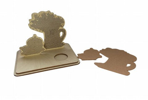 Kalėdinė žvakidė KF060/3 — siuvinėjimo rinkinys Kalėdų dekoracijai - kaSiulai.lt