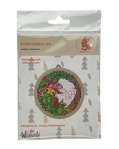 Kalėdinis eglutės burbulas „Žiemos vainikas“ KF022/8 - 5 - kaSiulai.lt