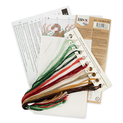 Kalėdinis kryželiu siuvinėjimo komplektas „Dovanos“ — ideali dovana - kaSiulai.lt