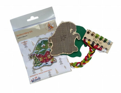 Kalėdinis namelis KF022/91 — šventinė dekoracija interjerui - kaSiulai.lt