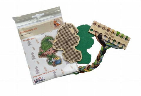 Kalėdinis nykštukas su aukso detalėmis KF022/78 - kaSiulai.lt