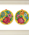 Kalėdinis siuvinėjimo rinkinys — eglutės ornamentas, 8 spalvos, 8,5×9 cm - kaSiulai.lt