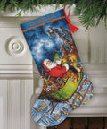 Kalėdų Senelio skrydis (40 cm) - DIMENSIONS siuvinėjimo kryželiu rinkinys - kaSiulai.lt
