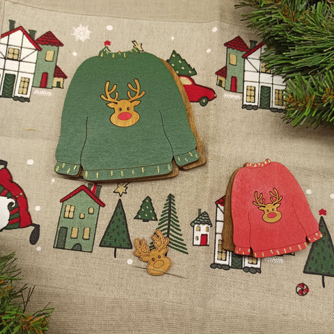 Karoliukų dėklas „Kalėdinis megztinis“ KF027/81 - kaSiulai.lt