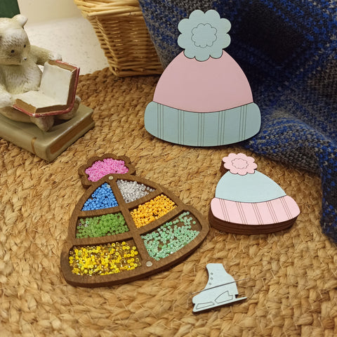 Karoliukų dėklas „Rožinė skrybėlė“ KF027/84 - kaSiulai.lt