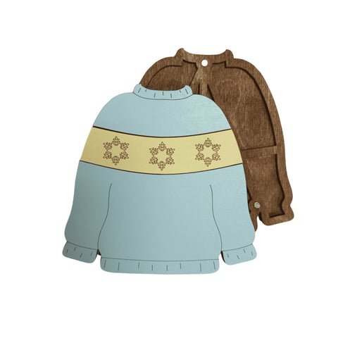 Karoliukų laikymo dėžutė „Mėlynas megztinis“ KF027/80 - kaSiulai.lt