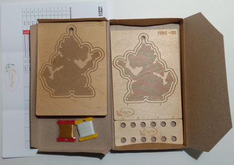 Karoliukų siuvinėjimo rinkinys „Fėja su suknele“ dekoratyviam paveikslui - kaSiulai.lt