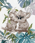 „Koalos“ kryželių siuvinėjimo komplektas — DMC, Zweigart 16, 22×30 cm - kaSiulai.lt
