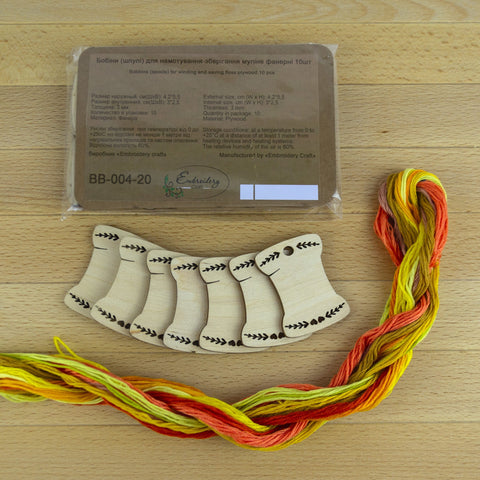 Kokybiškos siuvinėjimo bobinėlės „Raštas 2“ – 20 vnt. - kaSiulai.lt