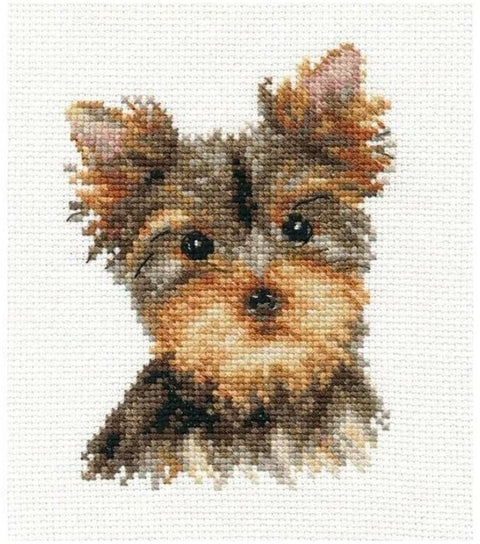 Komplektas kryželiu siuvinėti — balta Aida 14, 17 spalvų, 10×13 cm - kaSiulai.lt