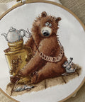 Komplektas siuvinėjimui kryželiu „Arbatėlė“ 20 × 18,5 cm — puiki dovana - kaSiulai.lt