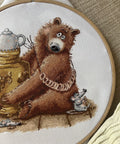 Komplektas siuvinėjimui kryželiu „Arbatėlė“ 20 × 18,5 cm — puiki dovana - kaSiulai.lt