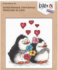 Komplektas siuvinėjimui kryželiu – įsimylėję pingvinai, puiki dovana - kaSiulai.lt