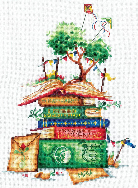 Komplektas siuvinėjimui kryželiu „Kaimo istorijos“, Aida 16, 16×21 cm, 27 spalvų - kaSiulai.lt