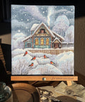 Komplektas siuvinėjimui kryželiu „Kur šilta“, 23×25,5 cm — puiki dovana - kaSiulai.lt