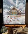 Komplektas siuvinėjimui kryželiu „Kur šilta“, 23×25,5 cm — puiki dovana - kaSiulai.lt