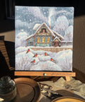 Komplektas siuvinėjimui kryželiu „Kur šilta“, 23×25,5 cm — puiki dovana - kaSiulai.lt